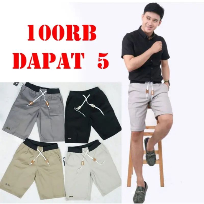 PROMO PAKET HEMAT 5 PCS CUMA 75 RIBU//CELANA CHINO PENDEK