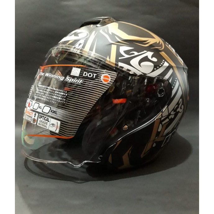 HELM INK DYNAMIC MOTIF #3  | HALF FACE 100%Original
