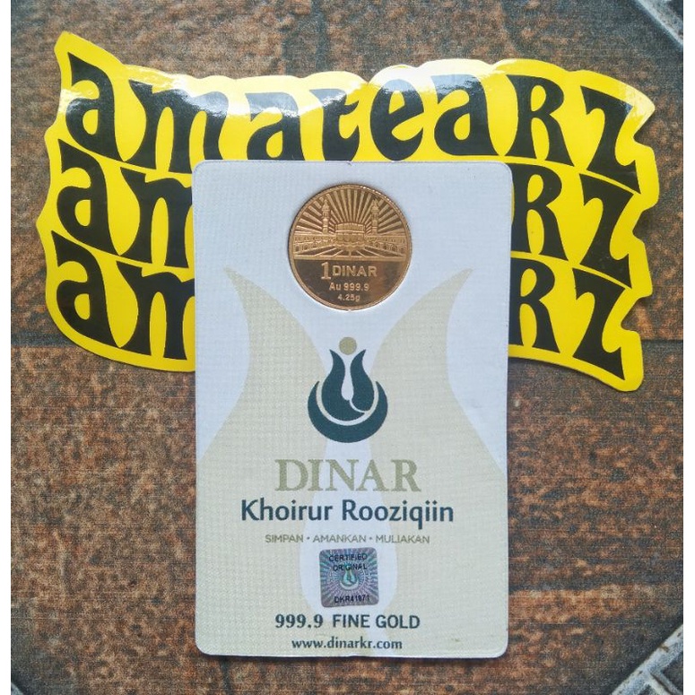 KOIN 1 DINAR KHOIRUR ROOZIQIIN BERAT 4,25 GRAM FINE GOLD 999,9 %
