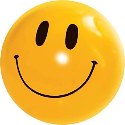 1 BIJI BALON Bola Tiup BOLA SMILE ukuran 16 inchi / Balon Tiup Bulat karakter smile Lucu emotion / B