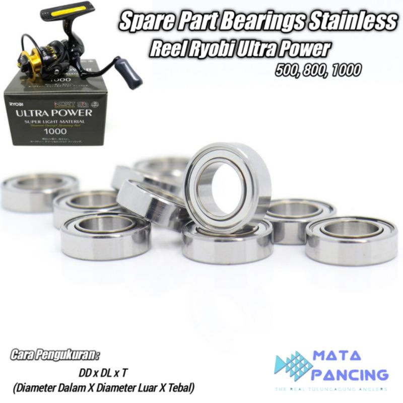 Spare part bearings reel ryobi ultra power 500 800 100 spare part bearings stainless