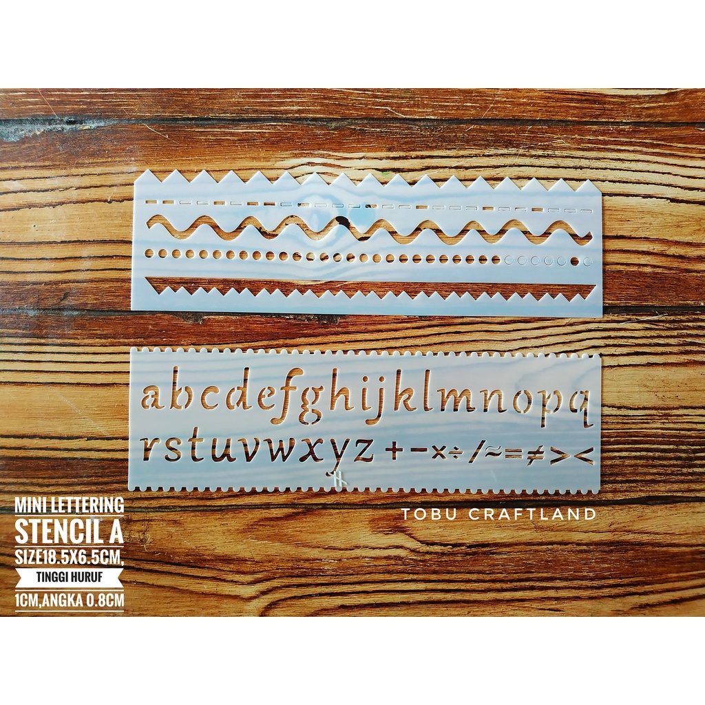 

Mini lettering stencil A