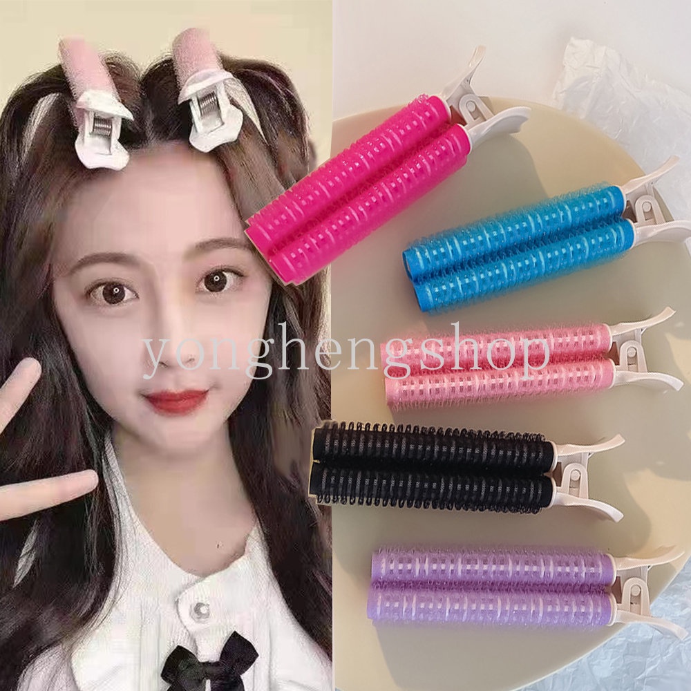 Klip Roller Pengeriting Rambut Poni Natural Tanpa Panas Untuk Aksesoris Alat Styling Wanita