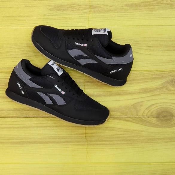 SEPATU REEBOK CLASIC MAN (PRIA)GRADE ORIGINAL - Hitam coklat, 39