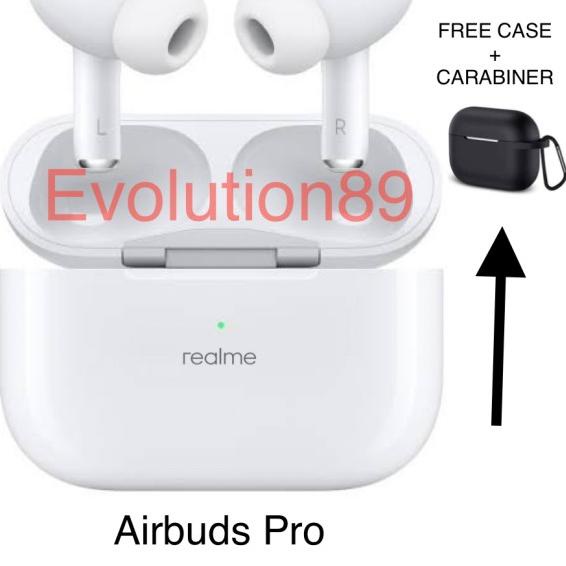 Headset Bluetooth Realme TWS Airbuds Free silikon Earphone Handsfree - Airbuds