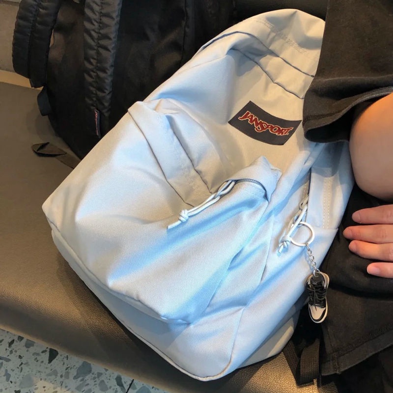 sera counter asli JanSport Jasper klasik warna solid ransel pria dan wanita dengan tas komputer tas sekolah siswa yang sama