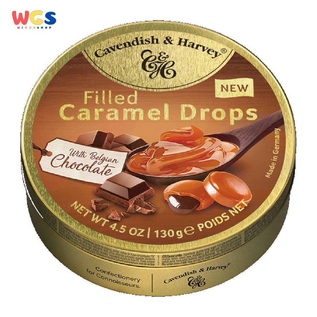 Permen Cavendish &amp; Harvey Caramel Fill With Belgian Choco Drops Candy 130g