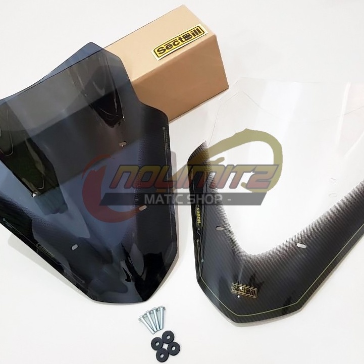 Windshield Sectbill Vector Carbon Series Visor Kaca Tameng Depan Yamaha NMAX OLD