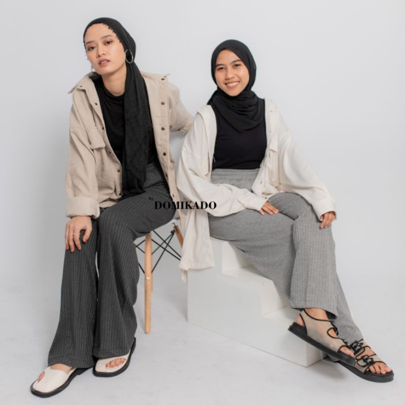 by Domikado | SELENA Kulot Knit | Celana kulot wanita | Celana knit