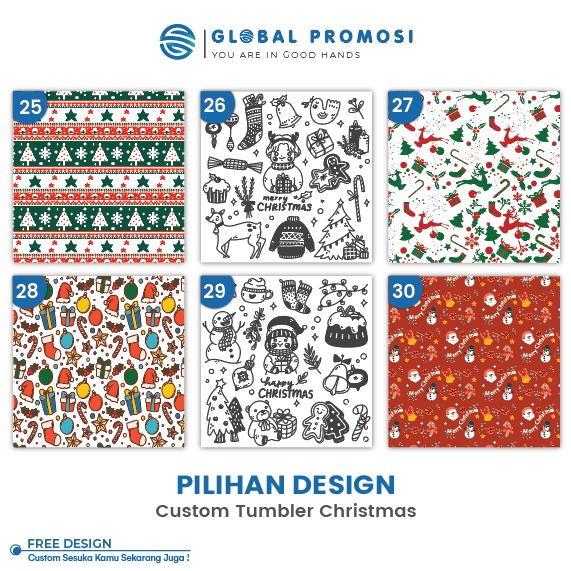 Pilihan Desain Khusus Tumbler Tema Natal