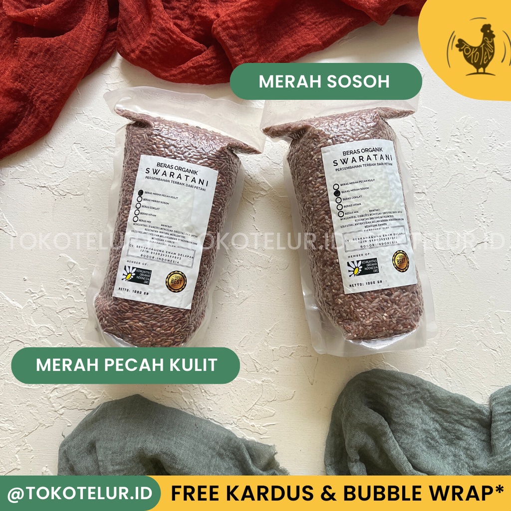 SWARATANI - Beras Merah Organik 1KG