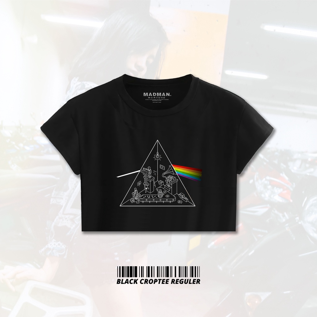 MADMAN Croptee Pink Floyd Premium | Croptop | Kaos Band| Kaos Crop |  Croptop Oversize | Kaos Crop T