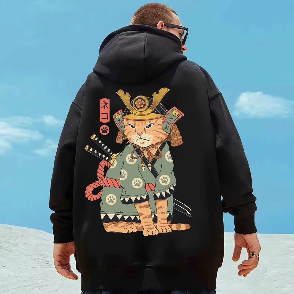 Sweater Hoodie Pria Kucing Cat Samurai Oversize Distro Hoodie Jumper Jaket Ninja Kucing Shinobi Neko Hodie Switer Jepang Kucing Samurai Hoodie Pria Distro Original Tebal Hoodie Pria Oversize Xxxl Original Hodie Cowok Distro Premium Tebal Dan Halus Jumbo