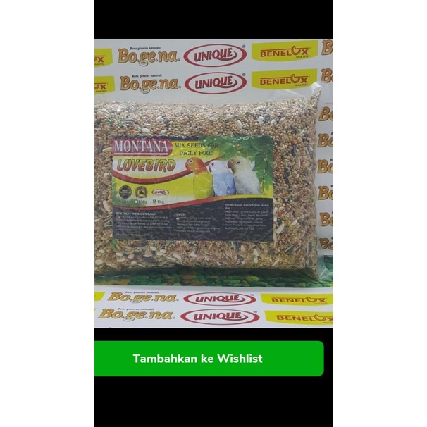 PAKAN LOVEBIRD - MONTANA MIXSEED 1 KG