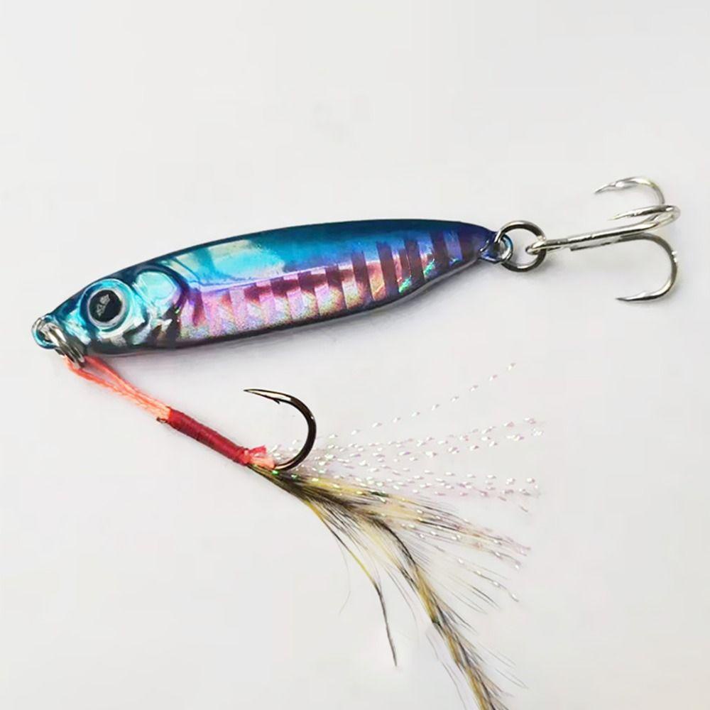 Umpan Pancing Logam Bulu Atas Umpan Pancing Top Colorful Spinning Baits 15g/18g Single Hook