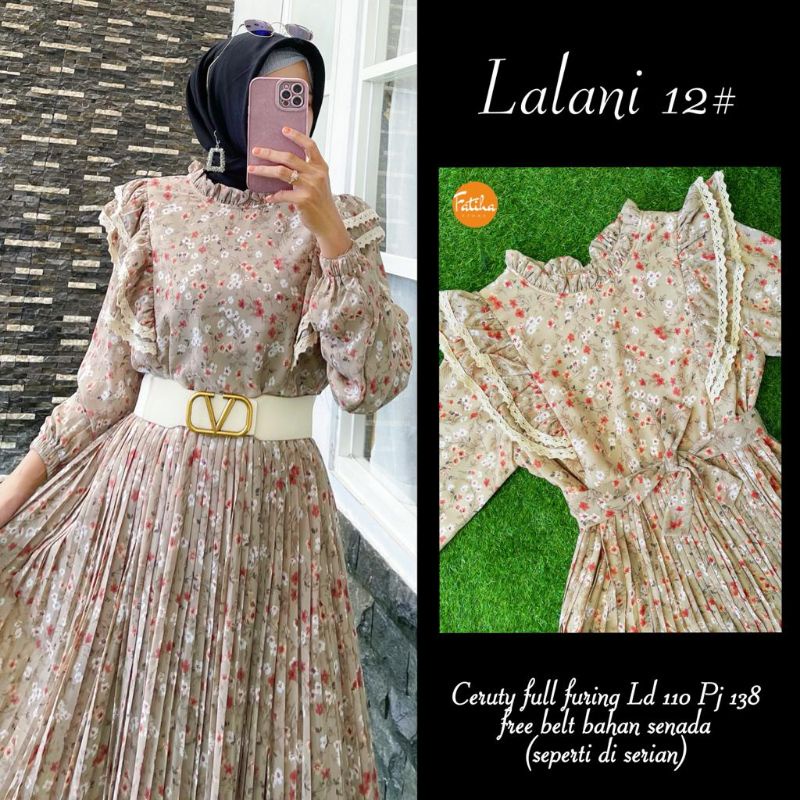 EMERALDA BY FATIHA LABEL/LALANI 12#dress ceruty by Fatiha lebel#produk ORI solo#bisa cod