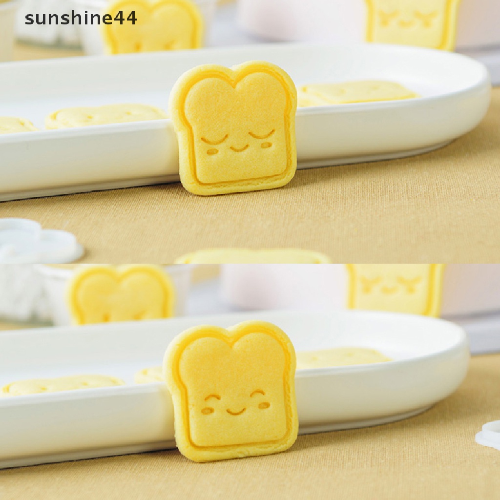 Sunshine Cetakan Biskuit / Roti Panggang / Sandwich / Kue Kering / Gula Bentuk Smiley Bahan Plastik Tebal