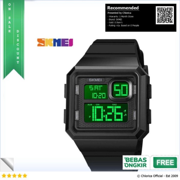 Unik SKMEI Jam Tangan Digital Pria Strap Silicone - 1877 - Hitam SKMEI Murah