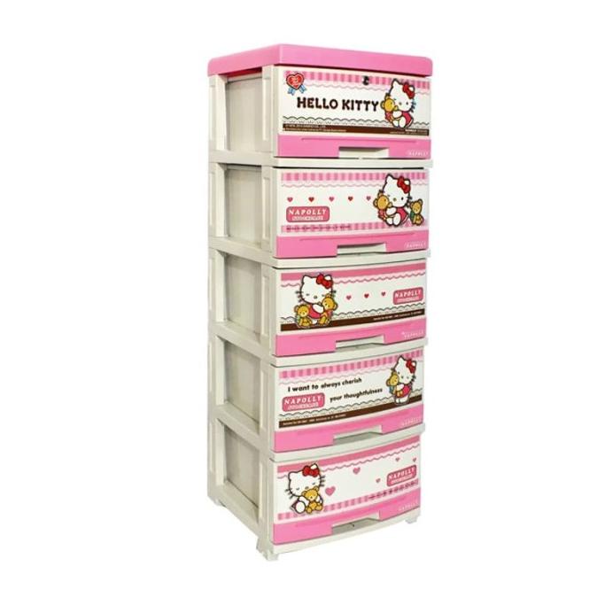 

lemari plastik hello kitty 5 susun stock ready