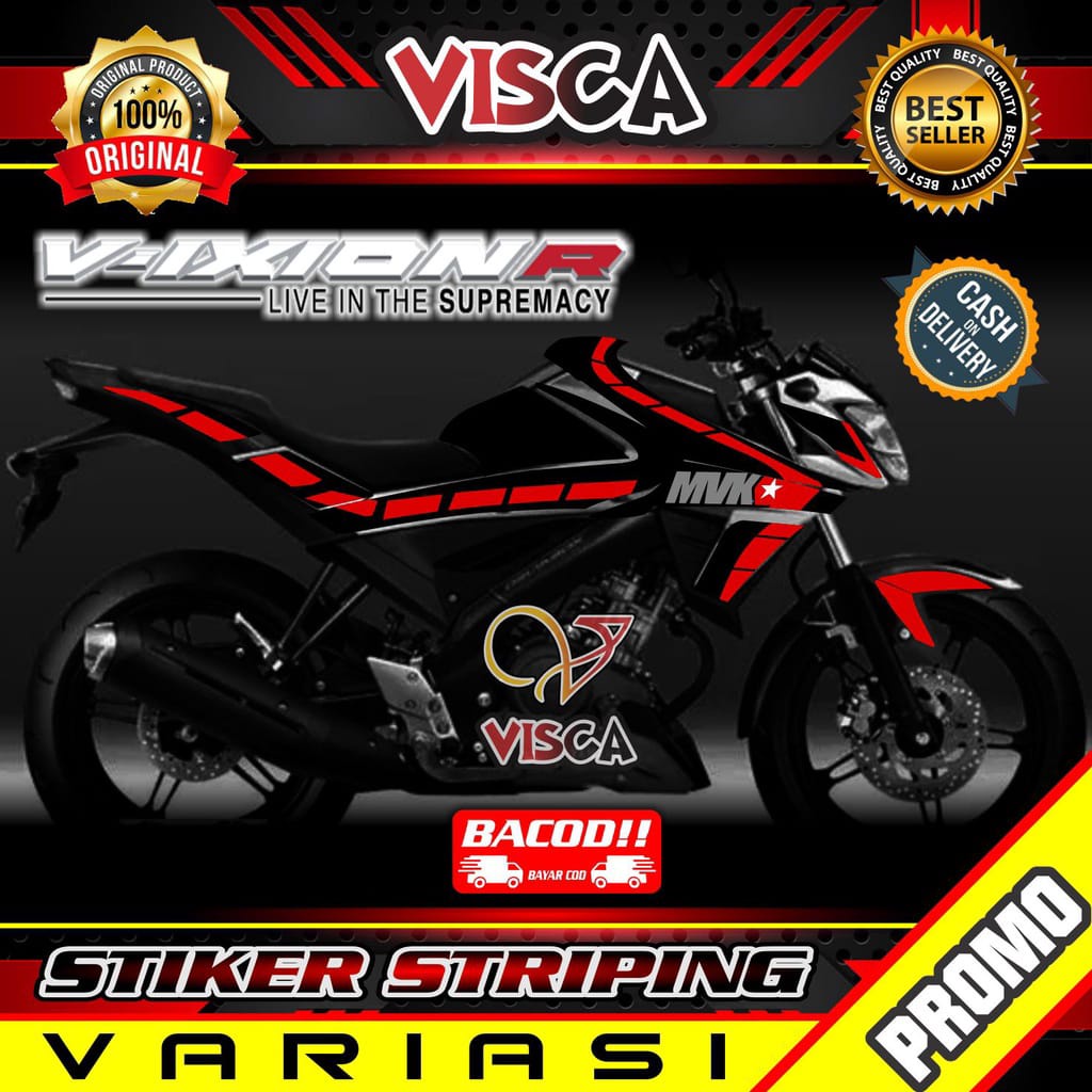 COD / BAYAR DITEMPAT Striping Lis Yamaha All New Vixion R Stiker Hologram Vixion New R Stiker Vixion