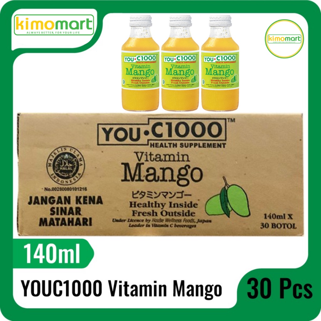 

1 Karton YOUC1000 Vitamin Mango 30x140 ml - Kimomart