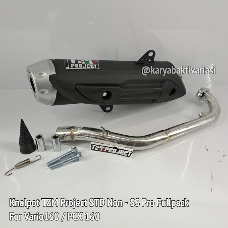 KNALPOT TZM PROJECT STD NON - SS FULLPACK FOR PCX160, VARIO 160, ADV160