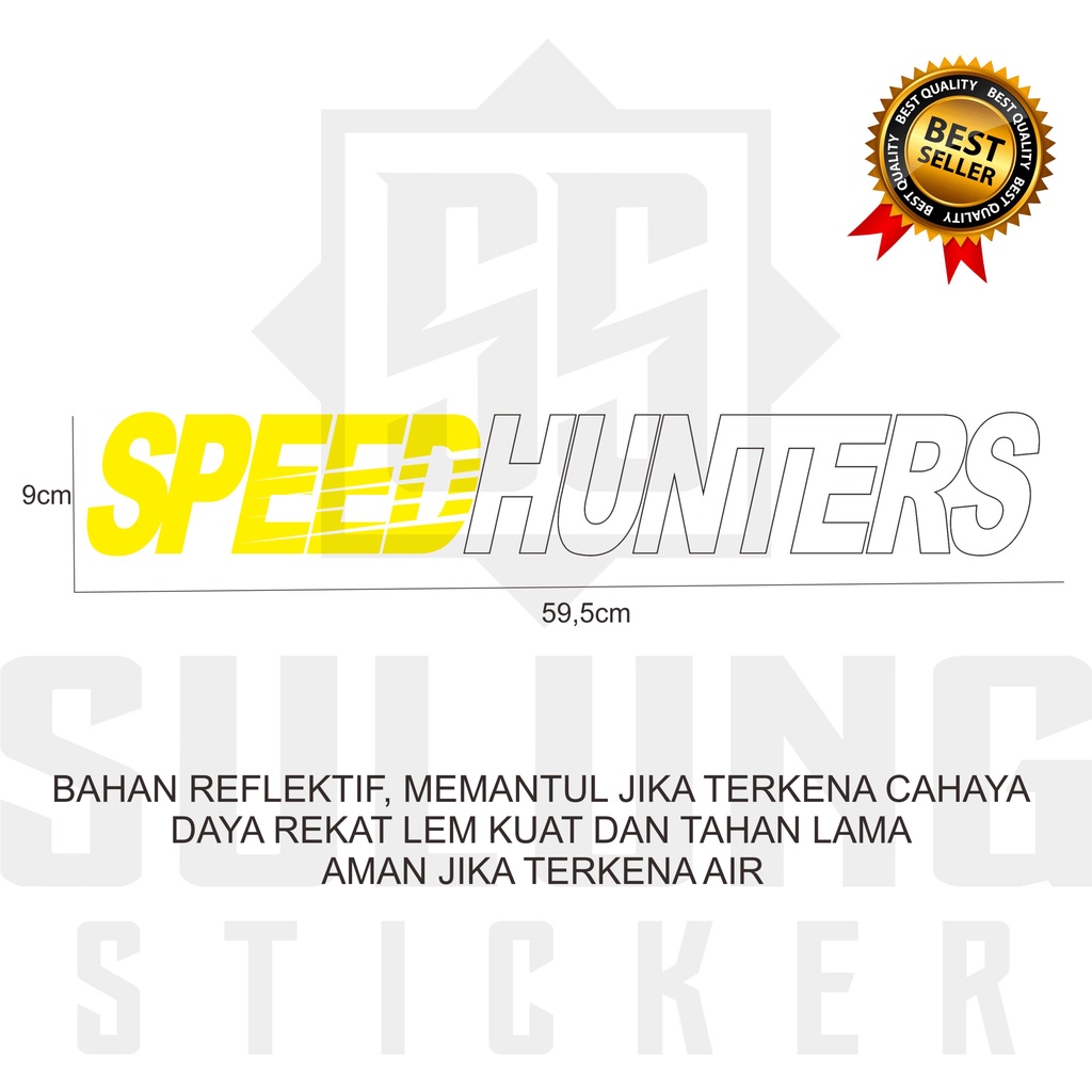 Stiker Kaca Mobil Depan Speedhunter Cutting Sticker