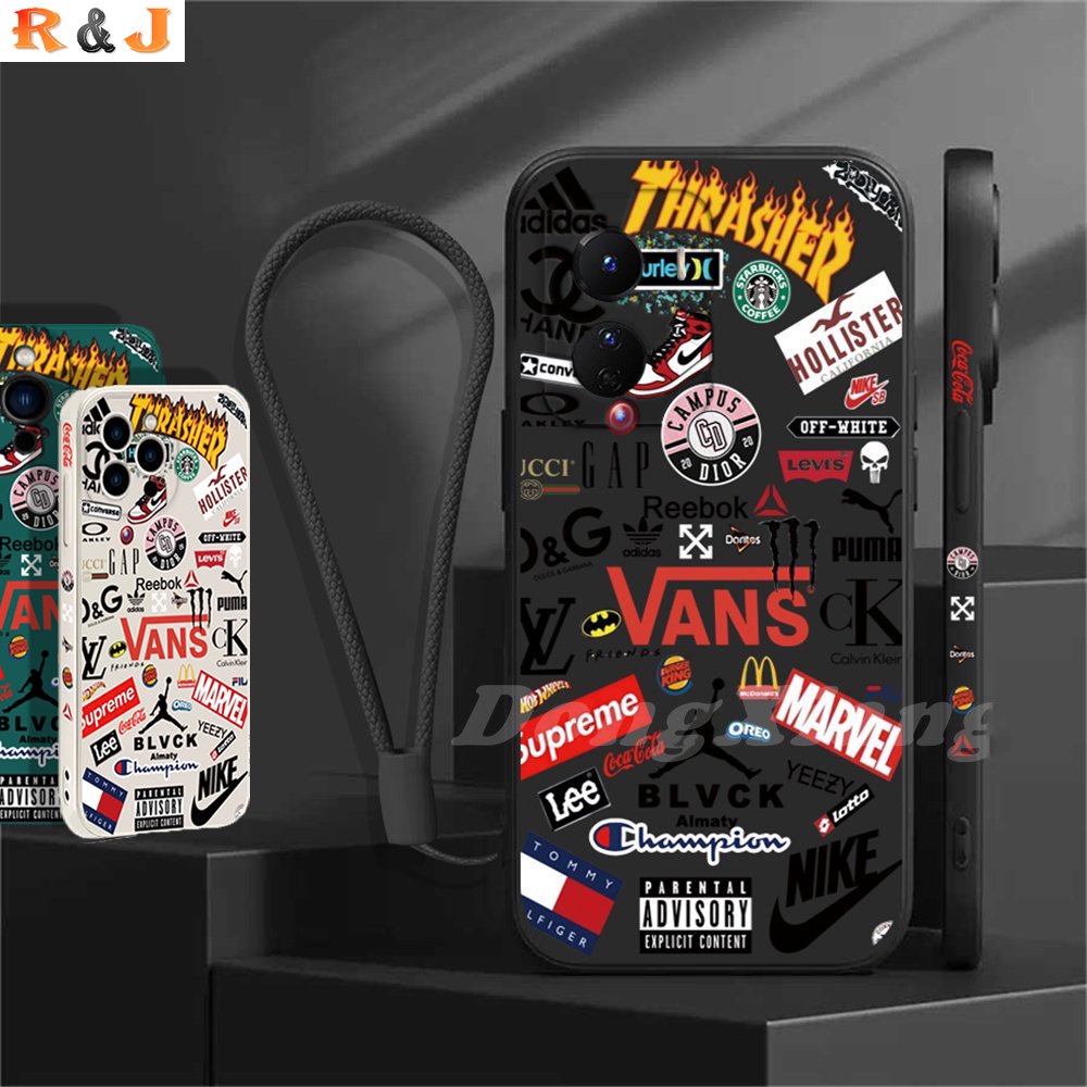 Soft Case Bahan Silikon Dengan Lanyard Untuk IPhone 13 Pro Max 11 IPhone12 6 6S 7 8 Plus SE 2020