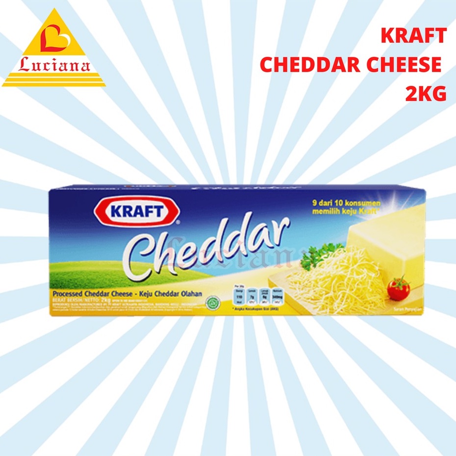 Keju Cheddar Kraft 2Kg