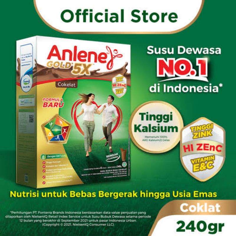 Susu Anlene/susu tinggi kalsium untuk menjaga kesehatan tulang @240 g