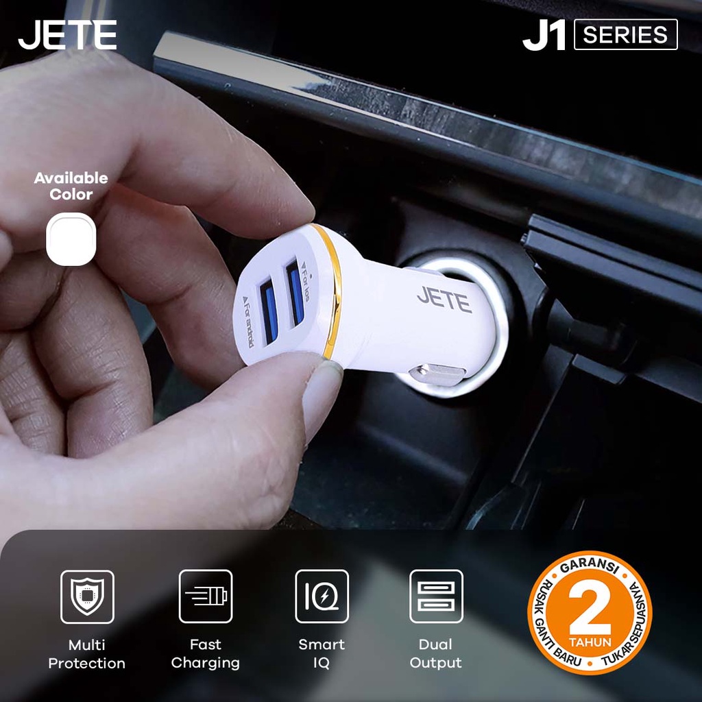 Car Charger Fast Charging  JETE J1 - Garansi Resmi  2 Tahun