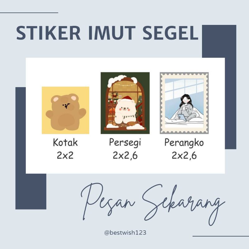

STIKER LUCU IMUT STIKER SEGEL LUCU STICKER PACKAGING KAWAII UNTUK DEKORASI