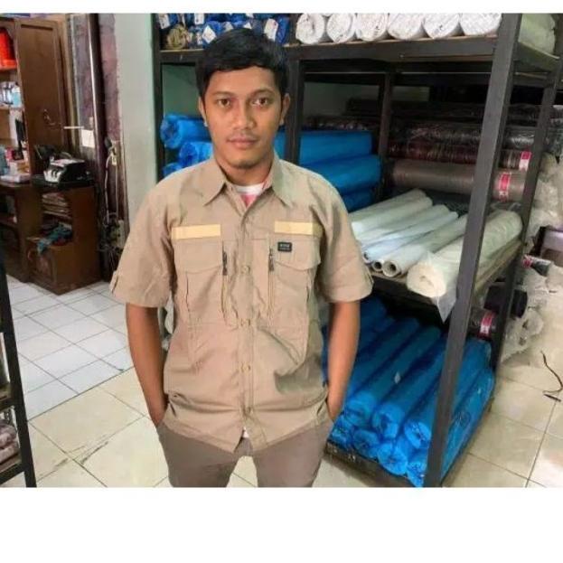 Kemeja PDL Lapangan Tactical Lengan Pendek Outdoor Baju Taktikal Pdh - Cream, XS