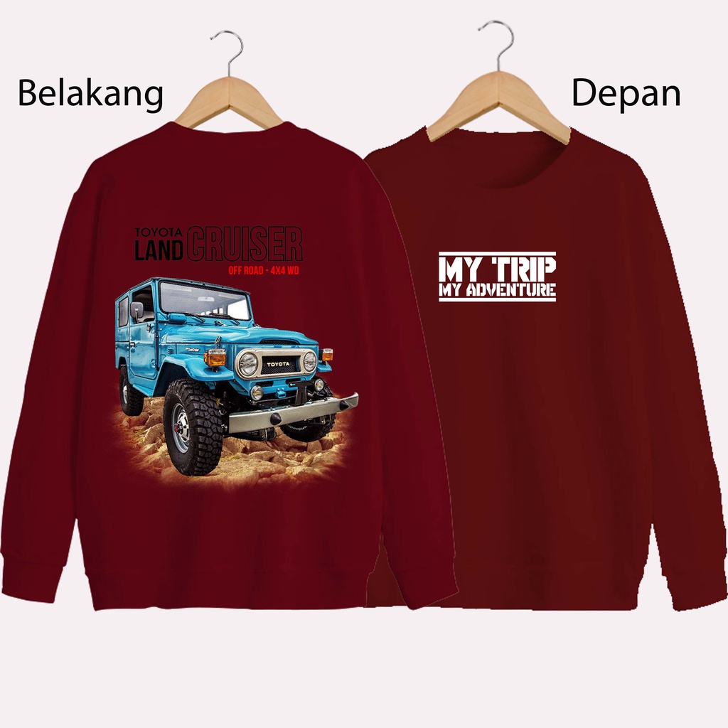 SWEATER UNISEX DB MY TRIP PRIA DAN WANITA SWEATER JUMBO