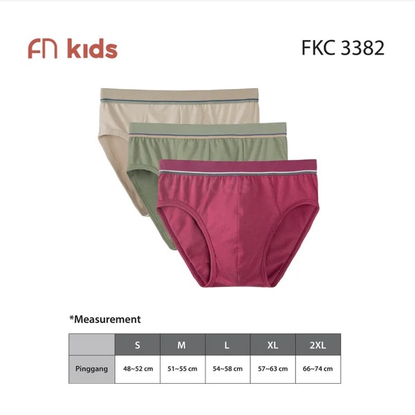 Flykids Celana Dalam Anak Laki Matching Waistband CD Clana Dalam Anak Cowok 3 PCS FKC 3382