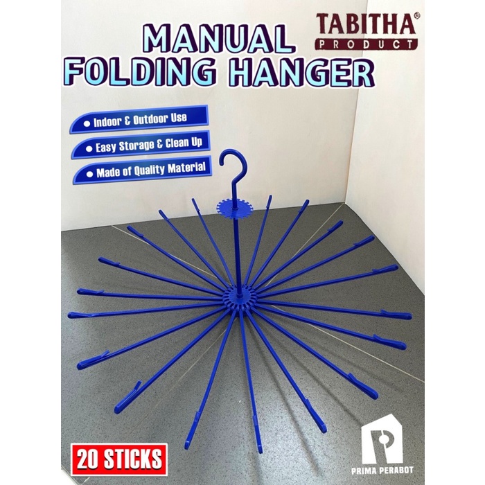 Folding Hanger  TABHITA Jemuran Baju Gantung Putar 20 Stick