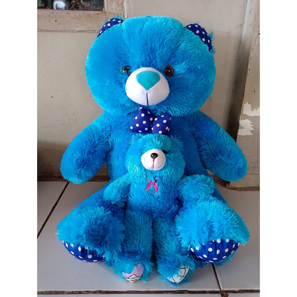 Paket hemat Boneka teddy bear jumbo 70cm beranak ( 1besar 1 kecil )