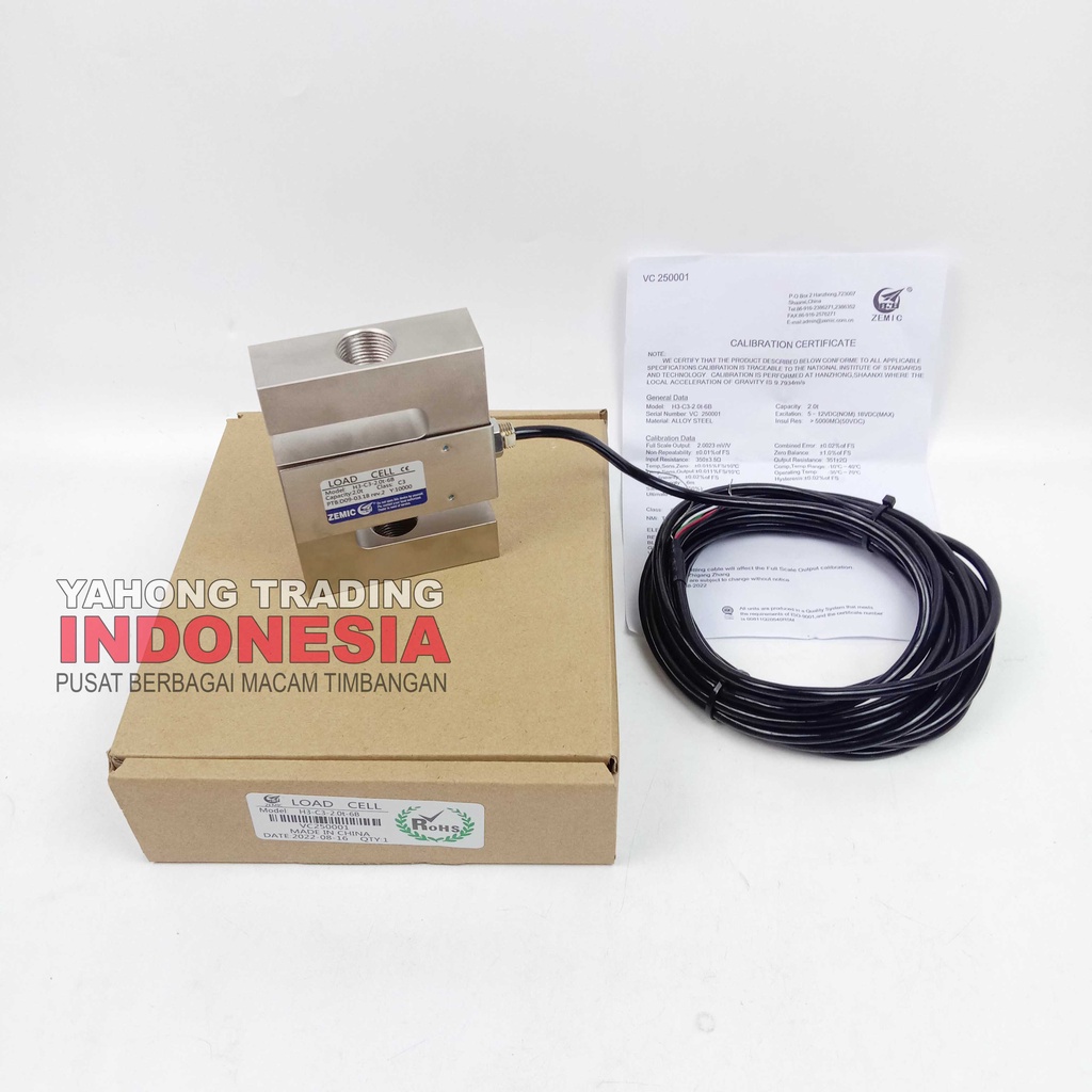 Load Cell ZEMIC H3 C3 3TON Tipe S Loadcell Sensor Berat Timbangan Digital