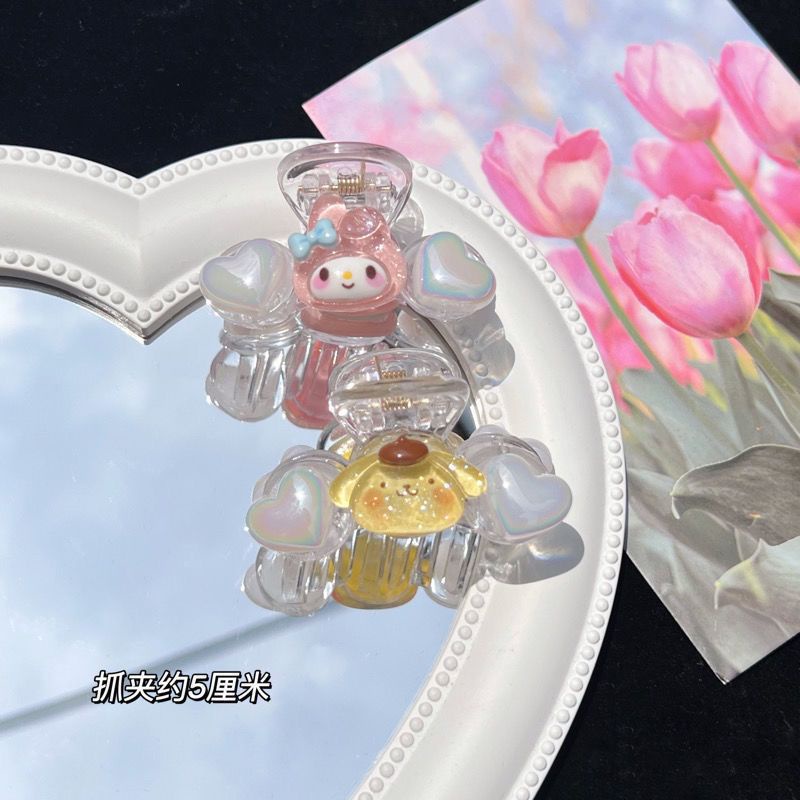 JEPIT RAMBUT JEPITAN SANRIO MELODY CINNAMOROLL POCHACCO DOG KUROMI POMPOMPURIN PURIN LOVE IMPOR AKSESORIS RAMBUR HAIR ACC IMPOR LUCU