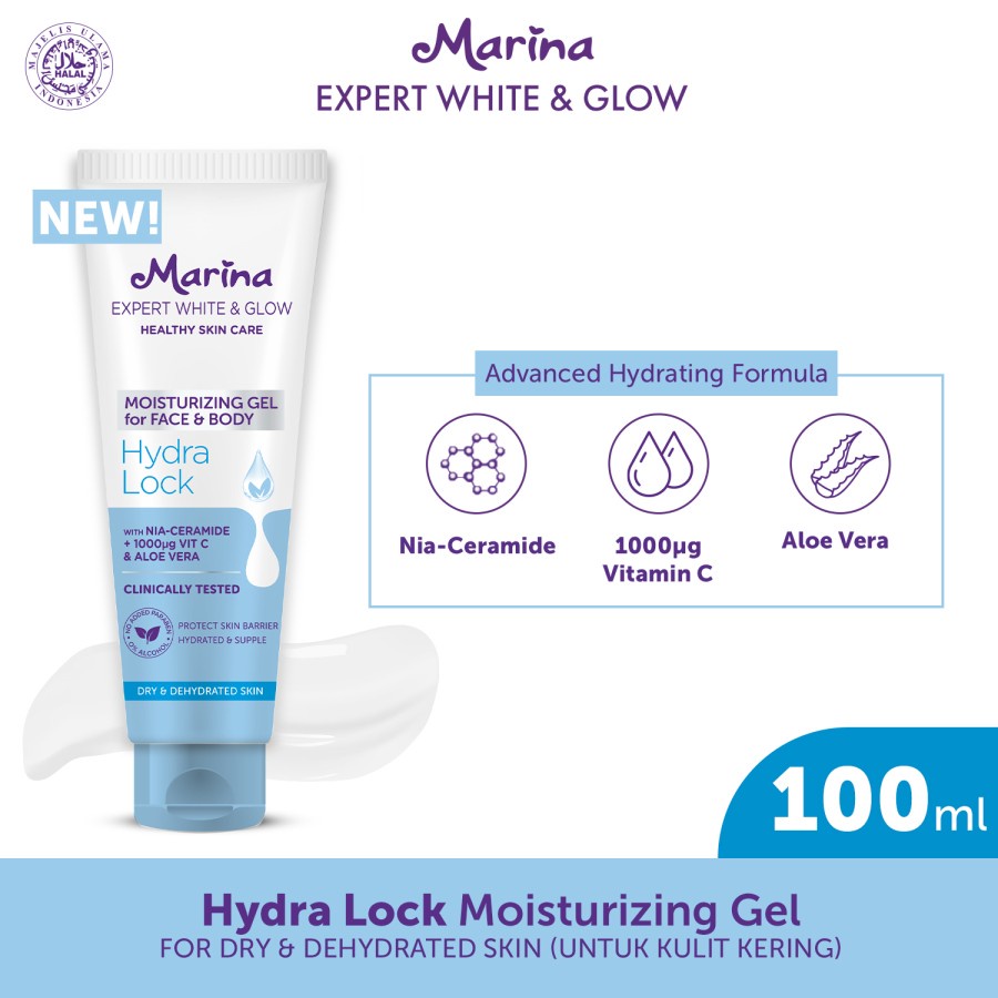 Marina Expert White &amp; Glow Moisturizing Gel for Face &amp; Body 100 ml