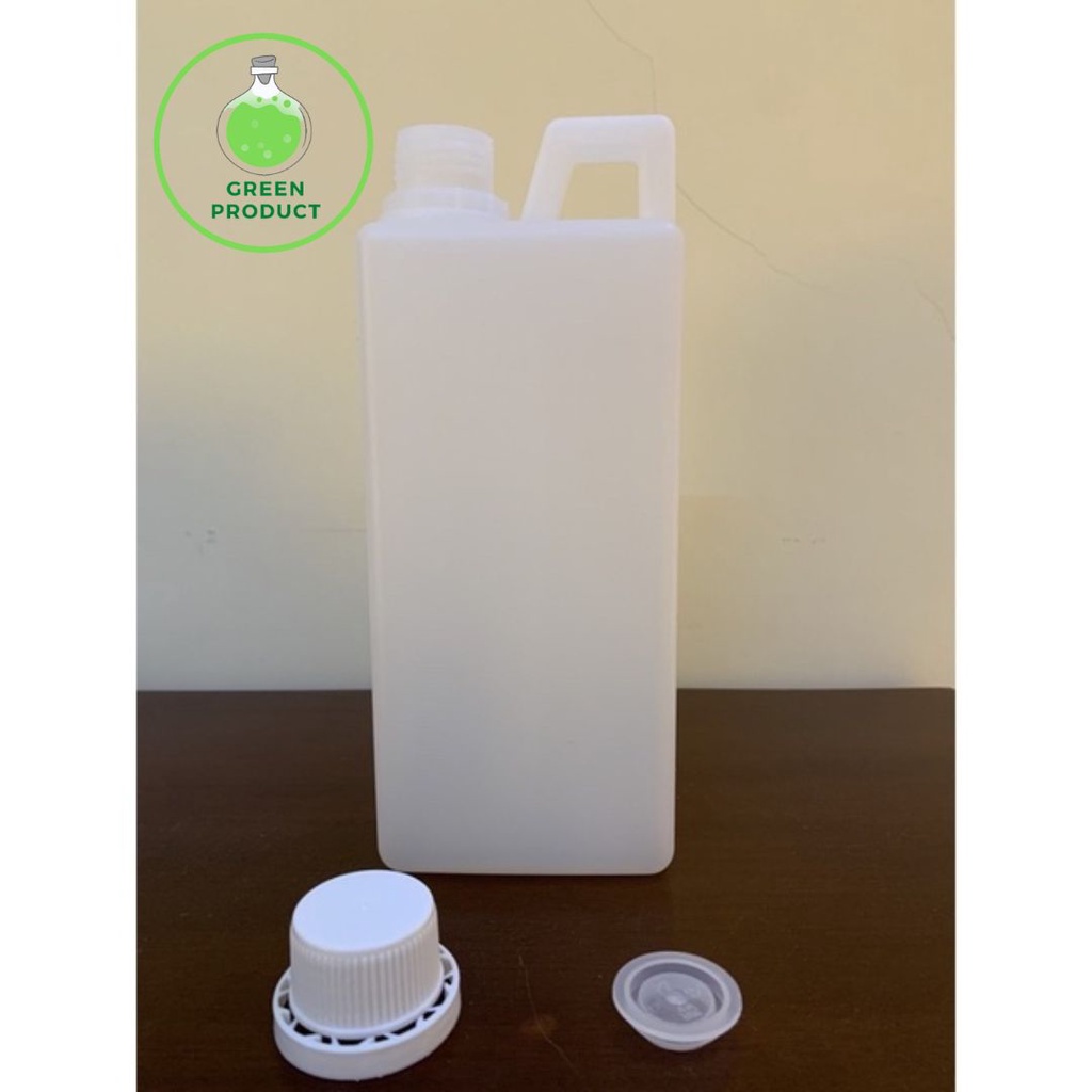 JERIGEN 1 LITER 500 ML BAHAN HDPE DENGAN SEGEL DAN PLUG