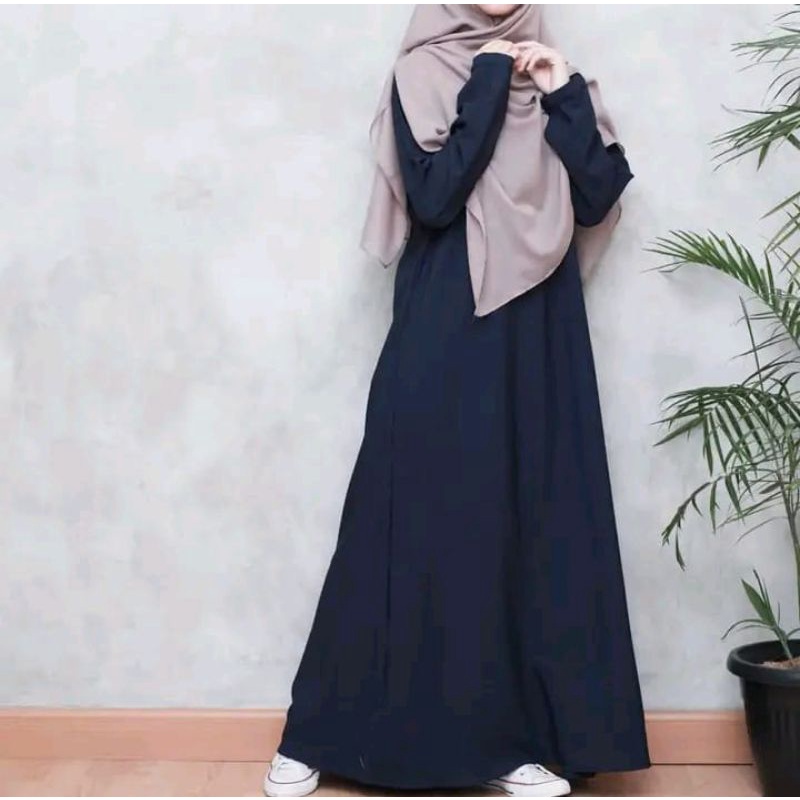 gamis polos bahan toyobo/abbaya