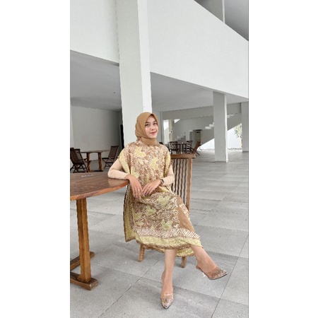 AiRa Batik_ PARI DRESS VISCOSE (MOTIF BISA DIPAKAI DEPAN BELAKANG )