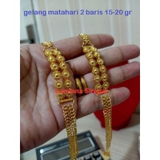 Gelang Matahari 2 Baris Mas LM London 24k 99,9% Lumiana Siregar Emas Toba