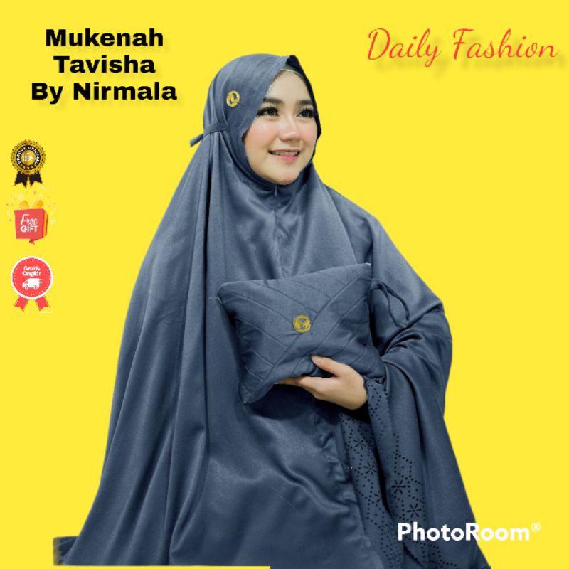 MUKENAH TAVISHA ORIGINAL BY PRODUSEN NIRMALA BAHAN VELVET SILK PREMIUM