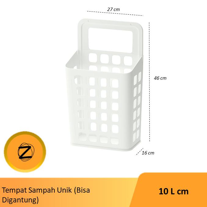 Kotak Sampah/Tempat Sampah Unik Gantung Putih barang ready terus
