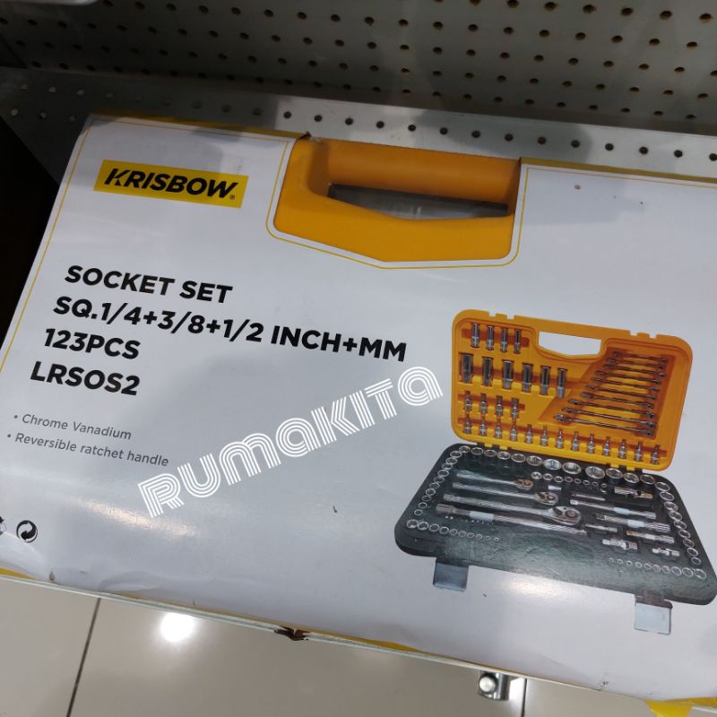 Krisbow socket set 123pcs kunci sok