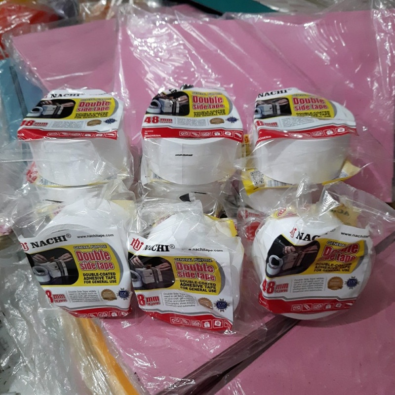 

Isolasi Bolak Balik Nachi 48mm 9 Meter Lakban Double Side Tape - 12 Buah
