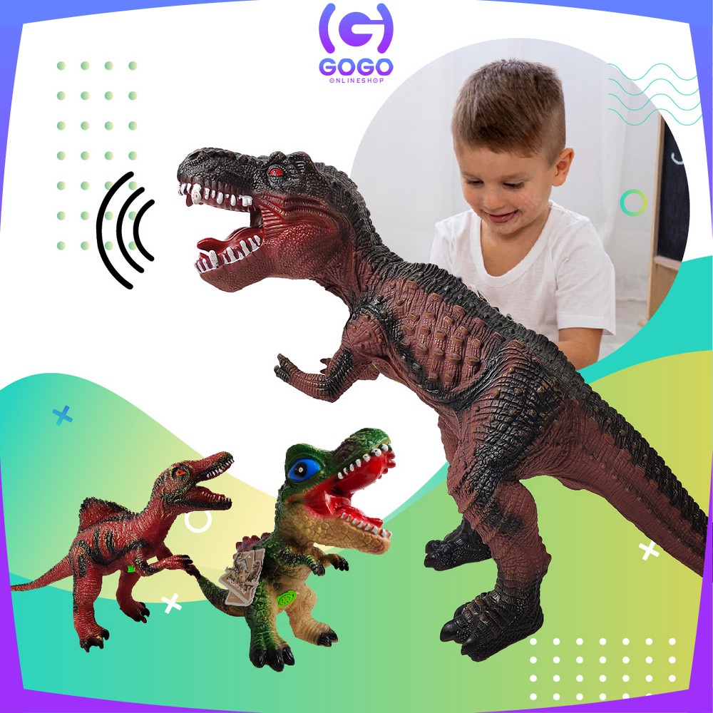 GOGO-M263 M265 Mainan Figure Dinosaurus T Rex Jurassic World / Brontosaurus Maenan Edukasi Dino Toys Animal Figur