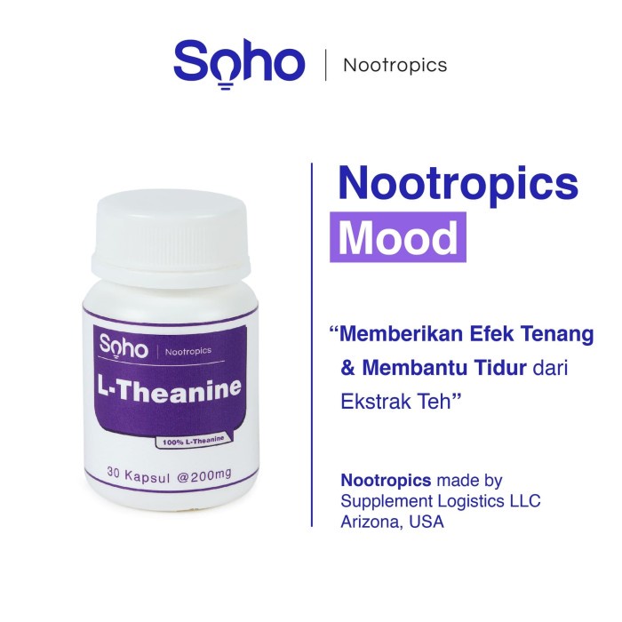 L-Theanine 30 KapsulMengurangi Stress, Gelisah & TenangNootropics